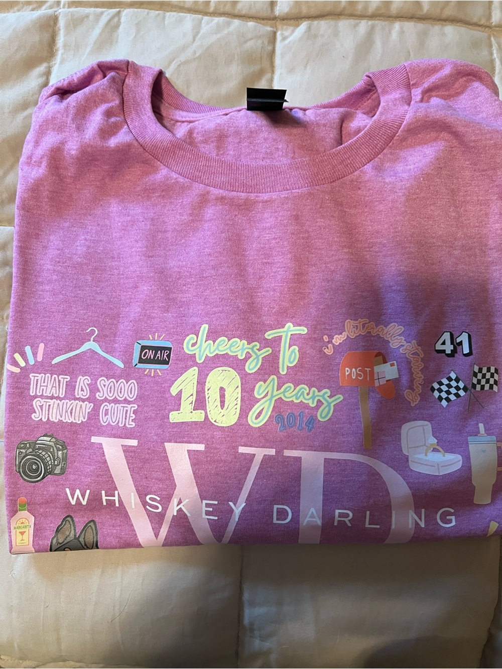 Gildan Pink Graphic Kids Tee with Bright Multicolor Print